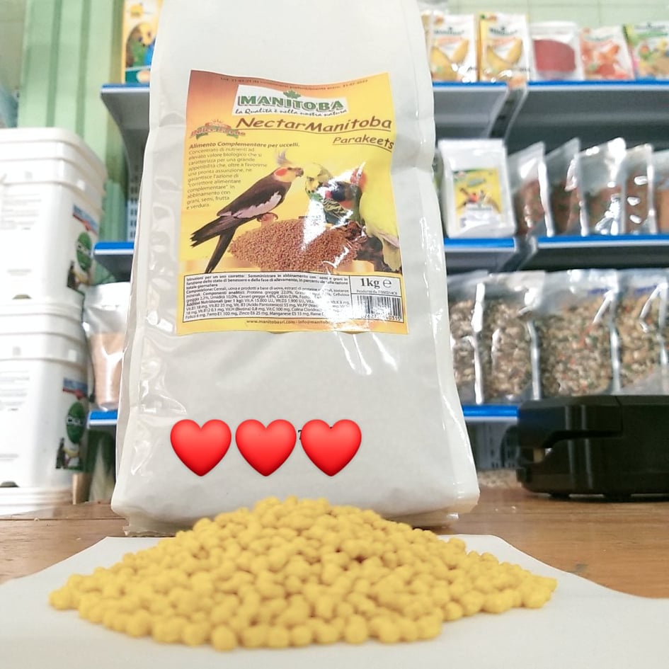 100g cám viên NECTAR MANITOBA PARAKET cho vẹt nhỏ và trung như lovebird, yến phụng, cookatel...