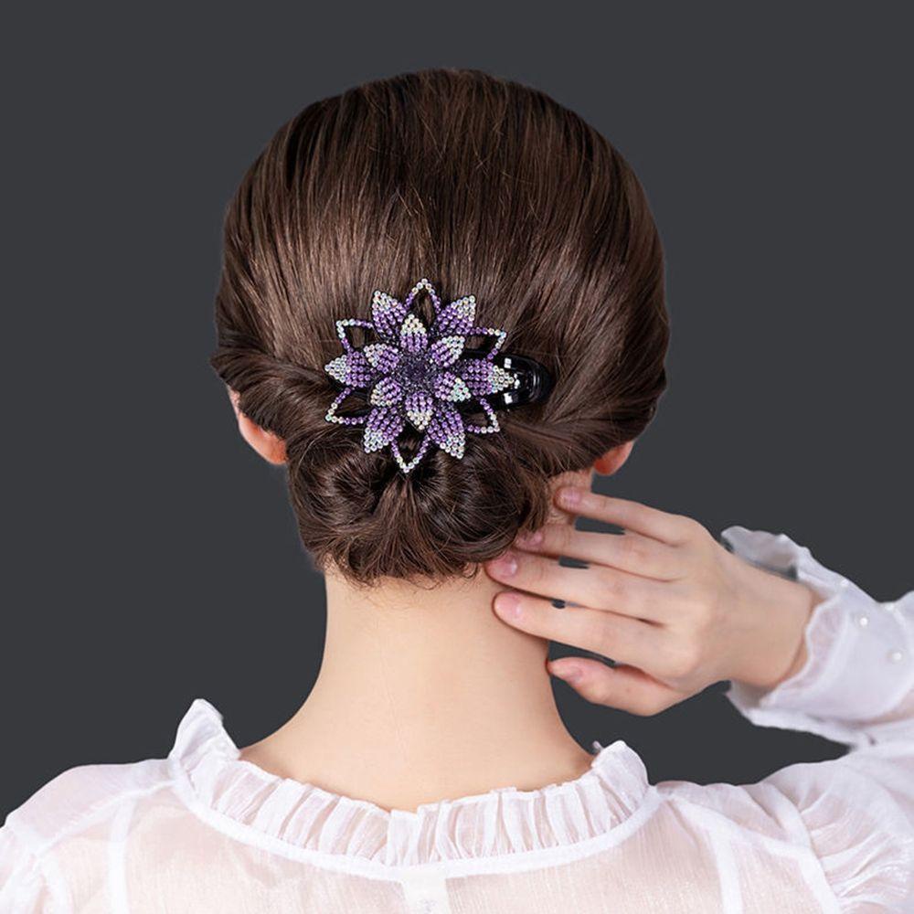 Kẹp Tóc Hình Chữ U Họa Tiết Hoa Phong Cách Hàn Quốc Ngọt Ngào VANES1