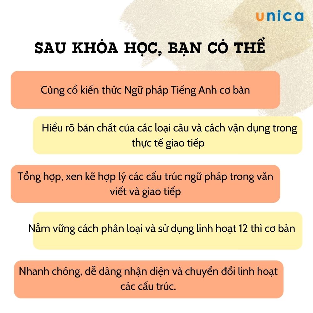 Khóa học Ngữ pháp Tiếng Anh cơ bản , GV Trần Thị Thanh Tâm UNICA