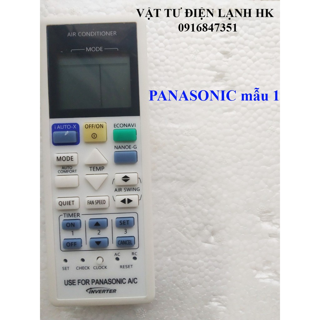 Điều khiển điều hòa các hãng mẫu như hình Samsung Panasonic National - Remote máy lạnh SS Pana Nationa