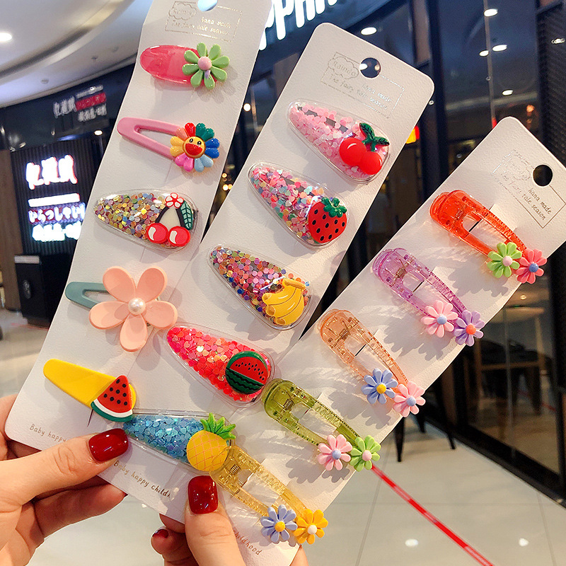 Set 5 Kẹp Tóc Hình Trái Cây Dễ Thương Cho Nữ