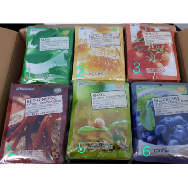 Combo 10 miếng mặt na 3D FOODAHOLIC ( mix vị ngẫu nhiên)