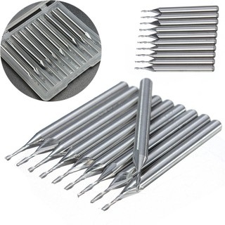 Bộ 10 Mũi Phay Router 1mm 2 Rãnh Bằng Cacbua Dùng Cho Làm Mộc