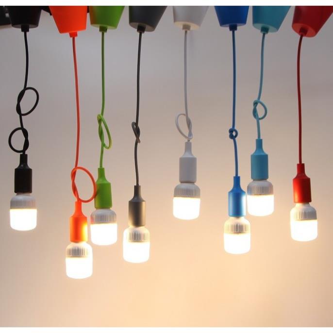 Bộ 8 dây đèn thả trang trí bóng led búp trụ 9w