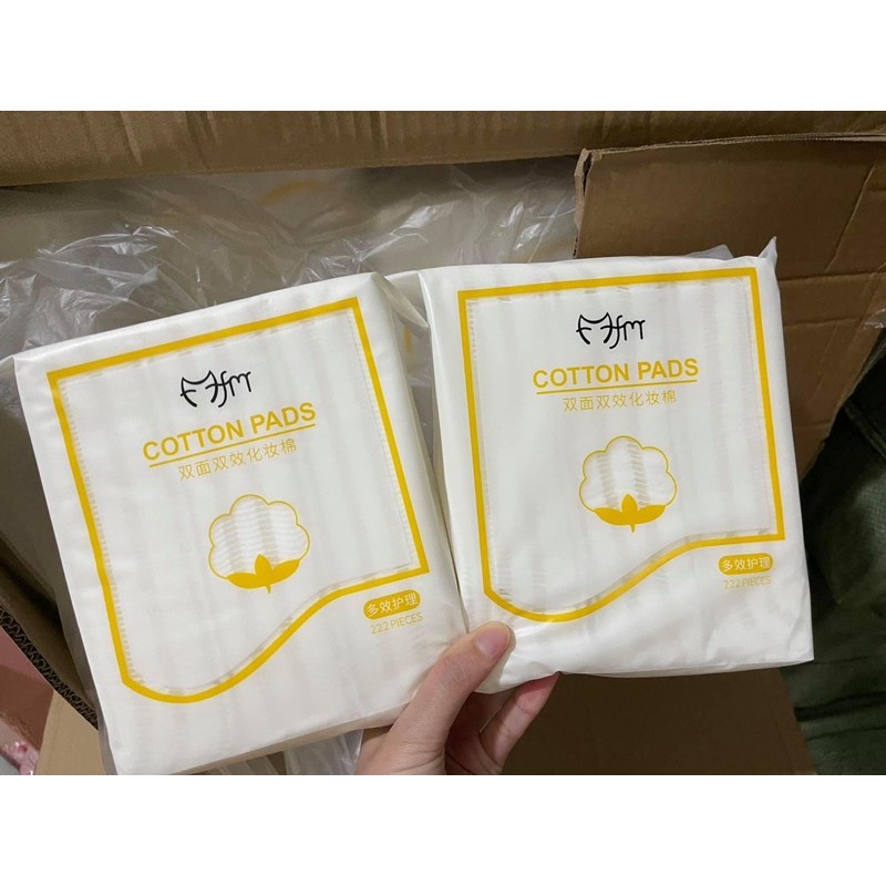 (HÀNG CHUẨN LOẠI 1) BÔNG TẨY TRANG 3 LỚP COTTON PADS - TÚI 222 MIẾNG - DÀY DẶN , MỀM VÀ ÍT XƠ
