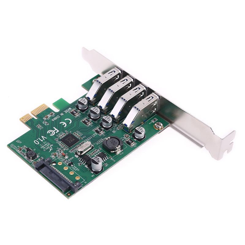 Bộ Chia 4 Cổng USB 3.0 PCIE Mở Rộng Thẻ PCI Express Sata