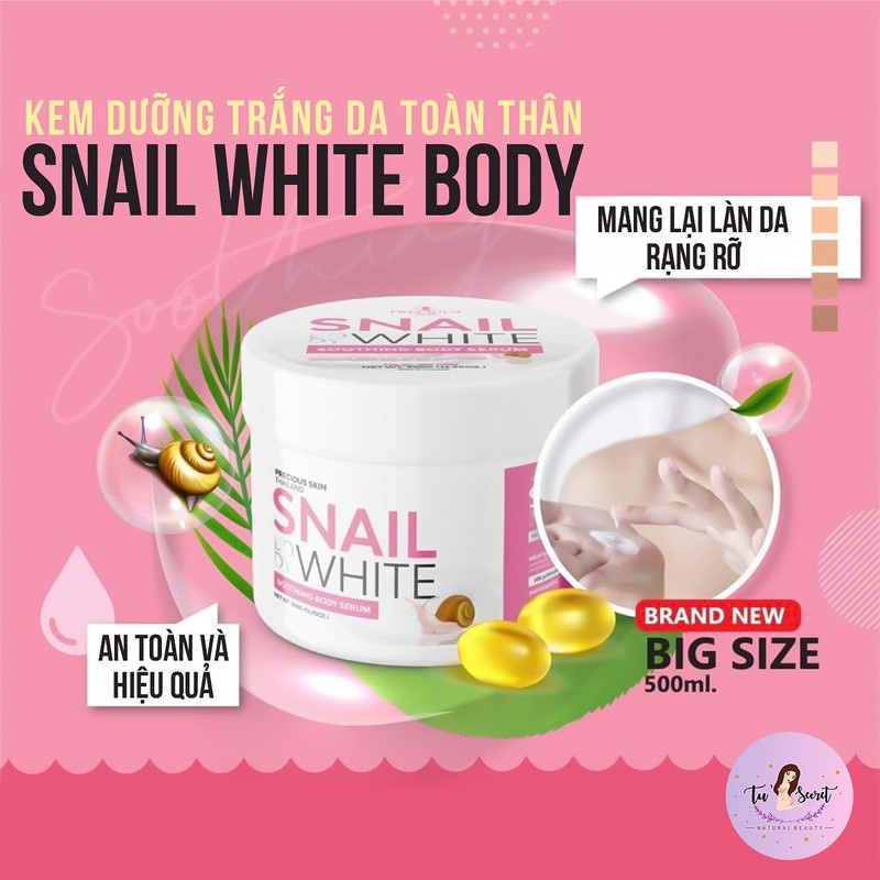 KEM DƯỠNG TRẮNG DA TOÀN THÂN SNAIL WHITE 500G CHÍNH HÃNG - 8399