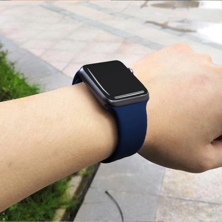 Dây đeo đồng hồ Silicone thể thao cho Apple Watch 38mm 40mm 42mm 44mm