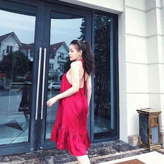 Đầm xuông phi bóng - có mút ngực sẵn #Phibóng