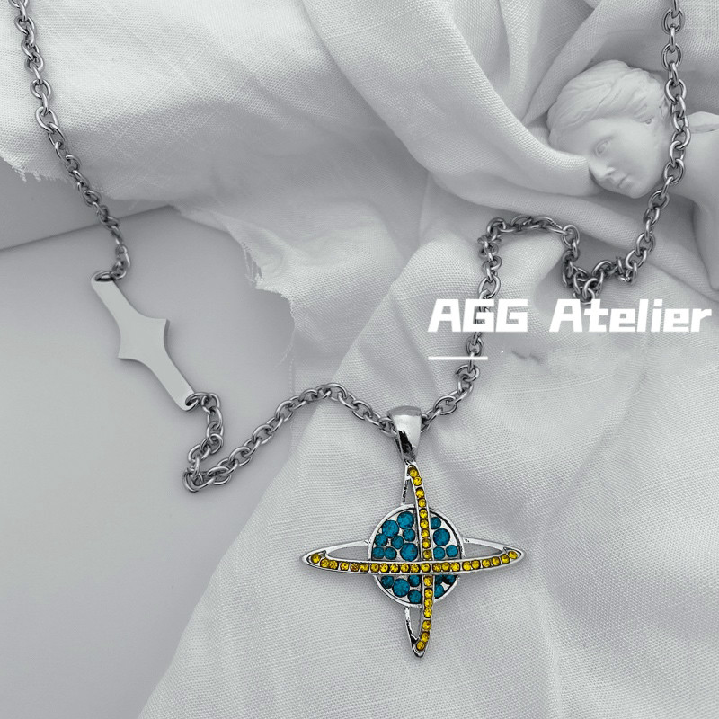 Dây Chuyền Mặt Hình Hành Tinh Đính Đá Độc Đáo Phong Cách Hip-Hop