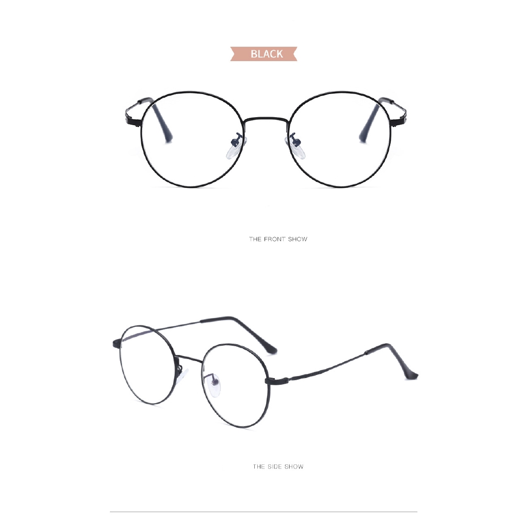 Kính cận gọng tròn bằng kim loại siêu nhẹ phong cách cổ điển | BigBuy360 - bigbuy360.vn