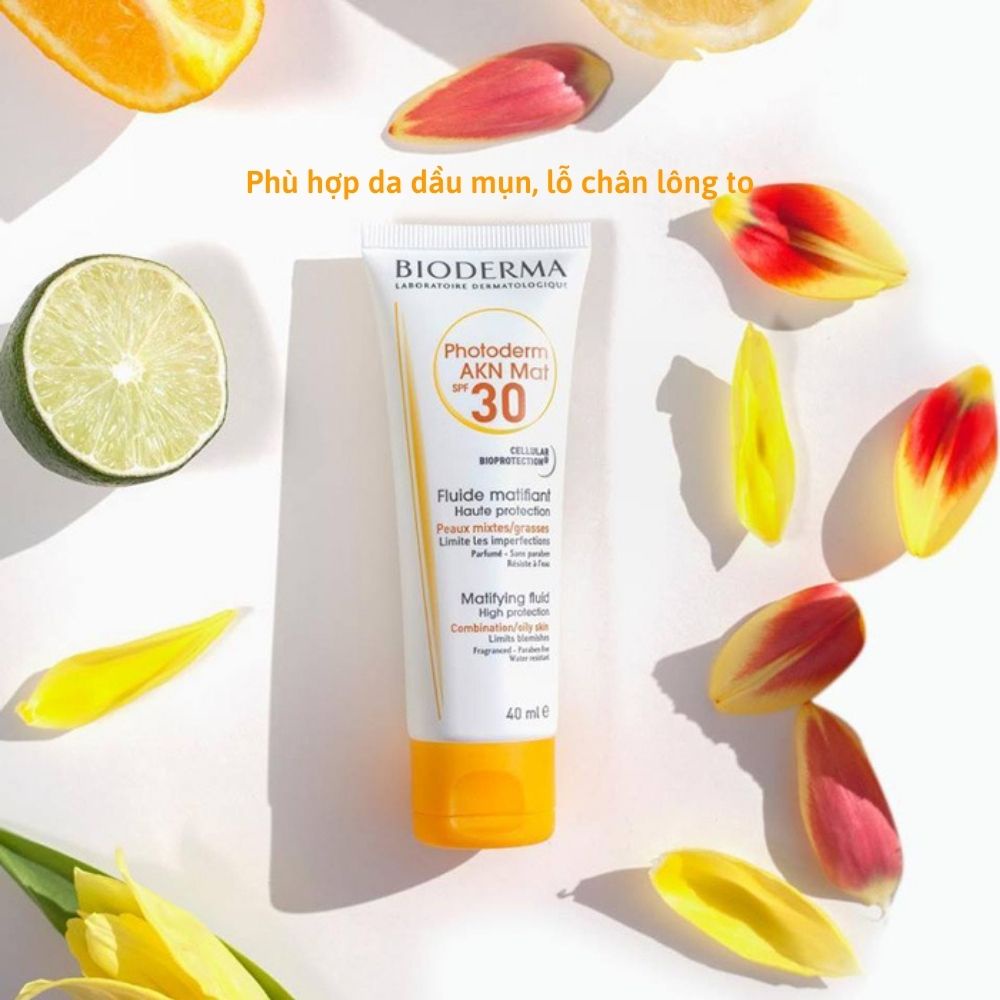 [Freeship+Tặng quà] Kem chống nắng cho da dầu mụn Bioderma Photoderm AKN Mat Spf30 chính hãng Pháp - BeautyMart