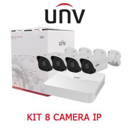 [Hàng Nhập Khẩu] Trọn bộ KIT 8 camera IP 2.0MP Full HD 1080P UNV PoE camera UNV đầy đủ phụ kiện