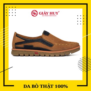 Giày Lười Nam Da Bò GIÀY HUY Màu Bò - GM3847