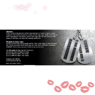 【In stock】 Male Cool Kpop X-men Wolverine 2 Necklace Vintage Weapon-X Dog Tags Pendant