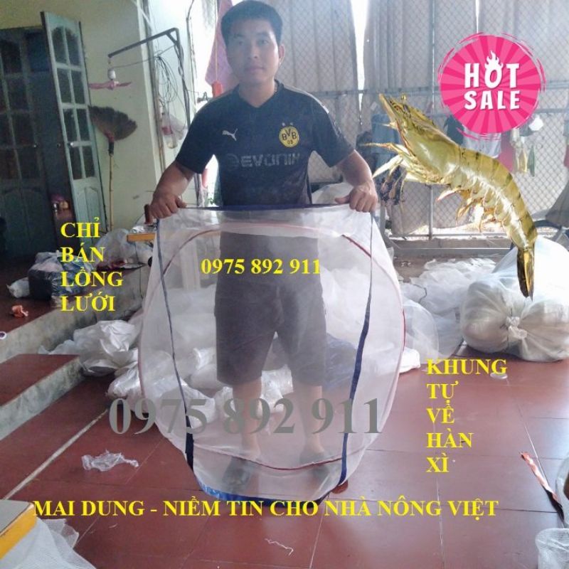 Lồng lưới kiểm tra nuôi tôm cua cá - khi cho ăn