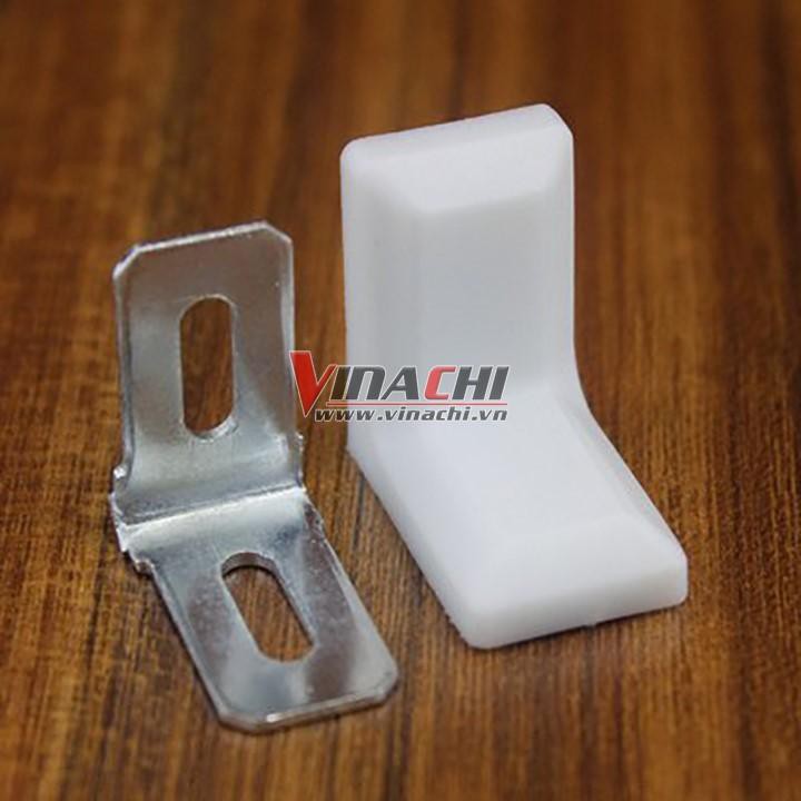 Ke góc vuông nhựa mini - Bộ 4 cái - màu trắng