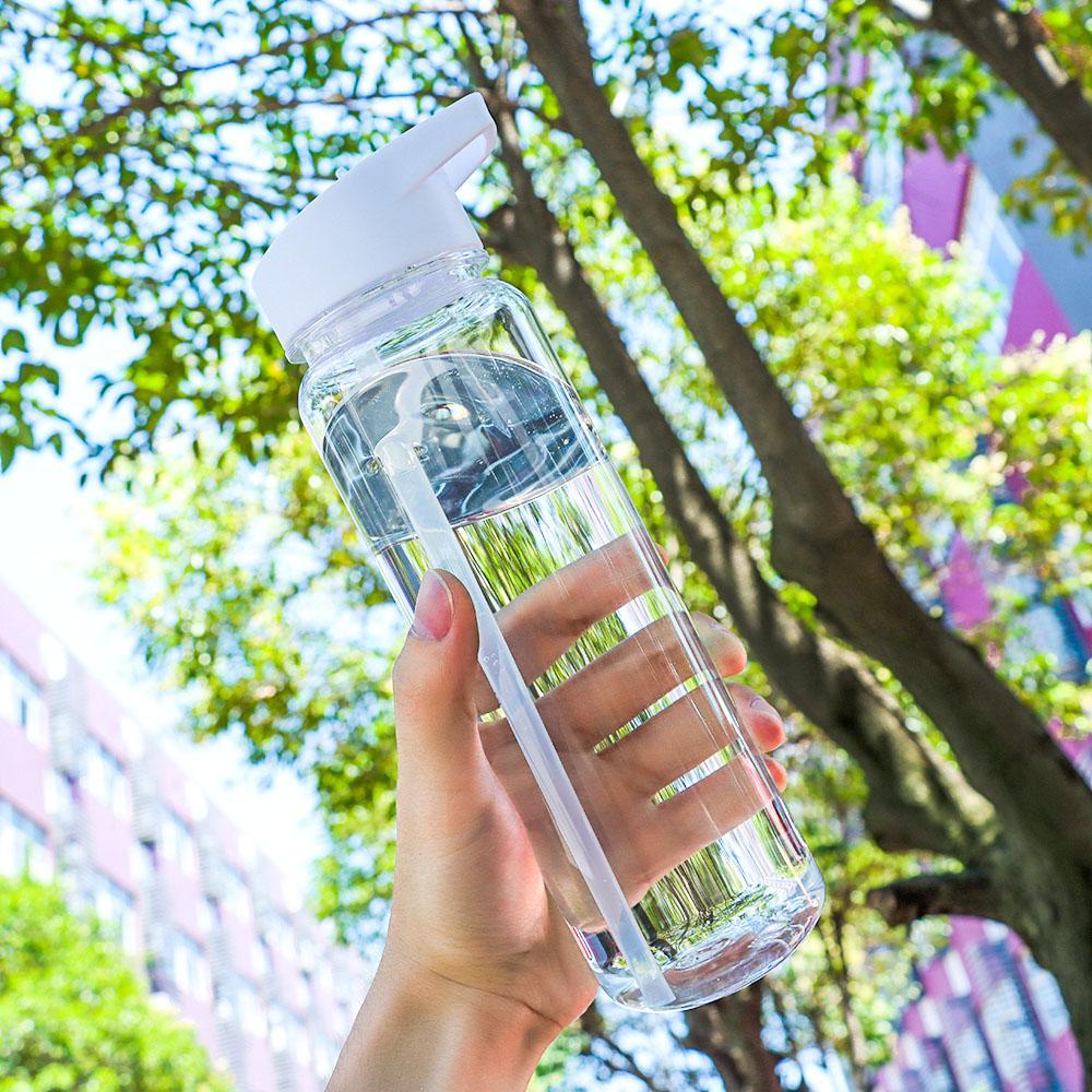 PISTA Bình Nước Thể Thao 750ml 750ml Có Ống Hút Lật Tiện Dụng