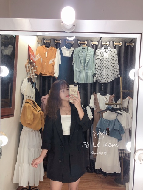 ẢNH THẬT VIDEO HÀNG CÓ SẴN SÉT VEST ÁO BLAZER + QUẦN GIẢ VÁY VẠT LỆCH ❣️❣️❣️