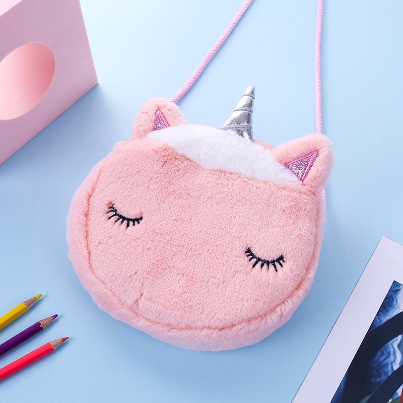 Túi đeo chéo hình kỳ lân dễ thương cho bé gái