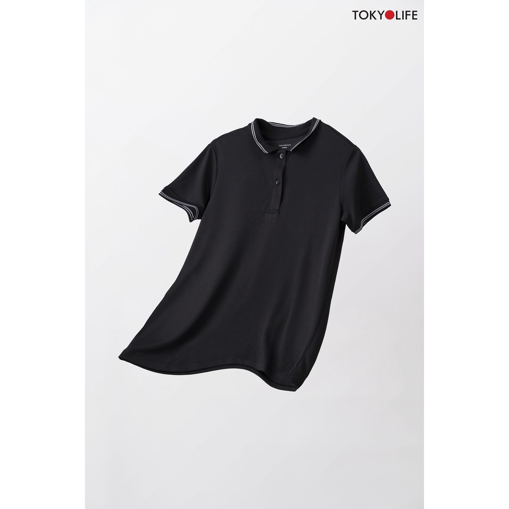 Áo Polo Nữ Cotton Cao Cấp, Basic Thoáng Mát TOKYOLIFE dáng ôm I9POL801I