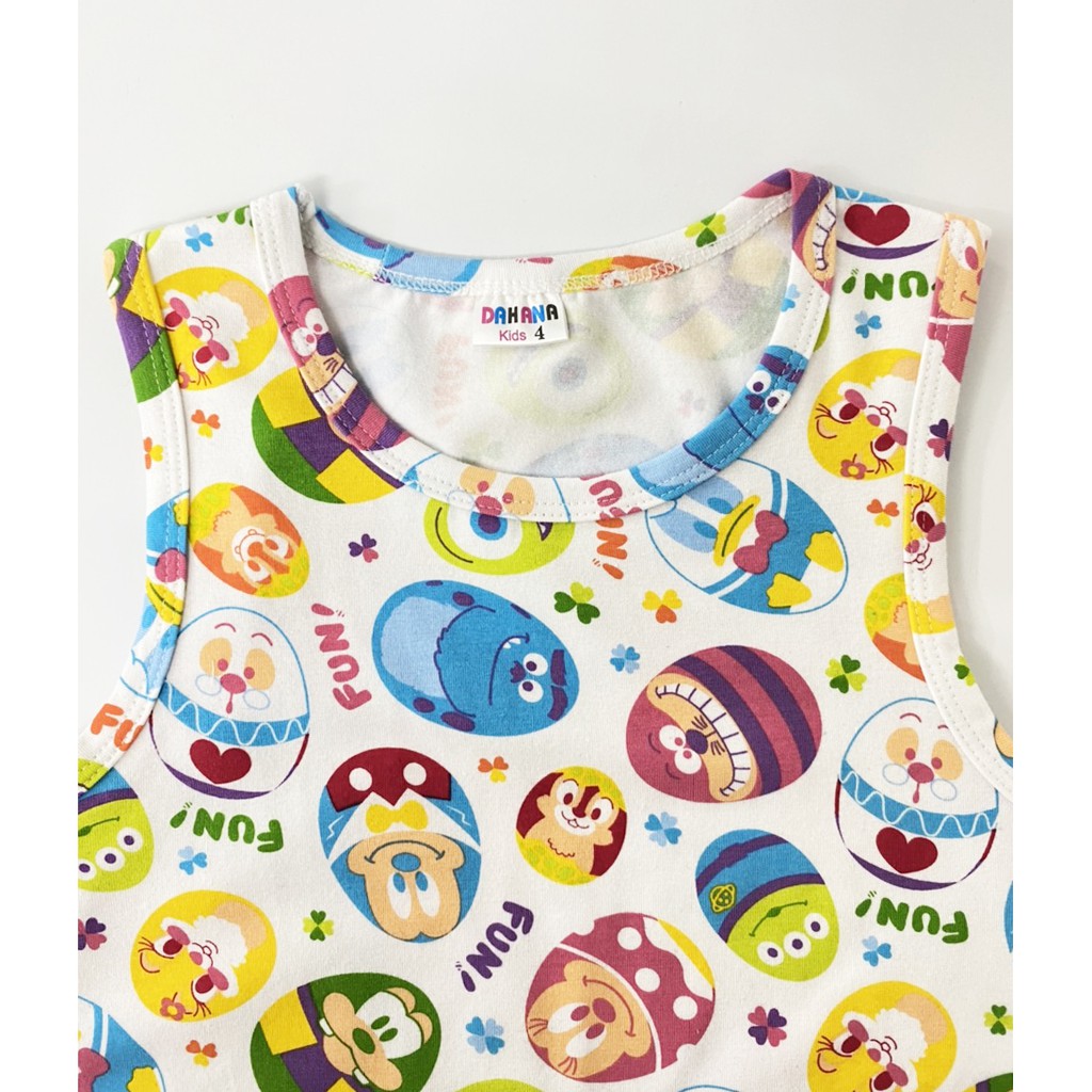 Bộ Quần Áo Bé Trai Thun Chất Cotton DAHANA Kids - Bộ Cộc Tay, Ba Lỗ Bé Trai Chất Cotton Dễ Thương Mát Hình In Vui Nhộn