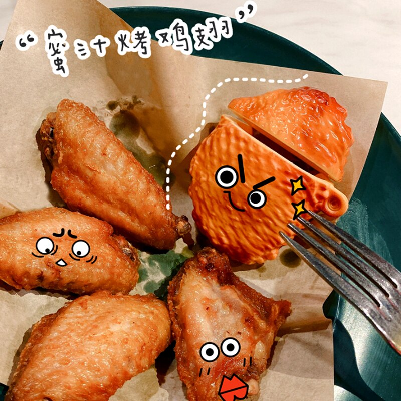 Vỏ bảo vệ hộp sạc tai nghe Airpods Pro 2 hình hamburger/ gà 3D dễ thương