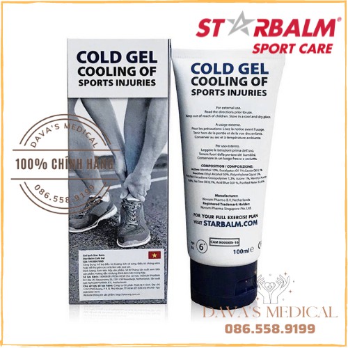 [CHÍNH HÃNG] GEL LÀM LẠNH - COLD GEL STARBALM - HÀ LAN 100ml HỖ TRỢ PHỤC HỒI CHẤN THƯƠNG