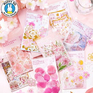 Bộ 45 sticker thiếp vàng MÙA HOA ANH ĐÀO