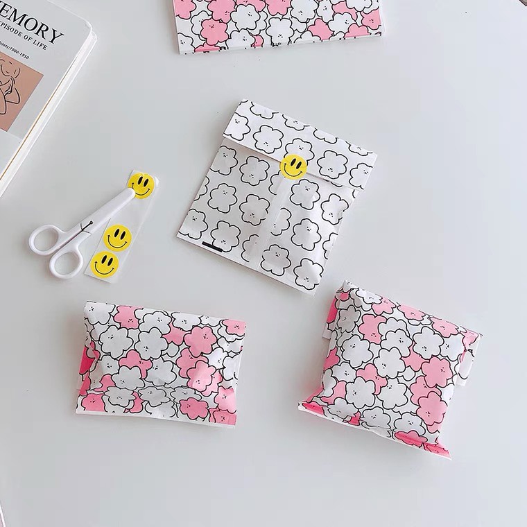 Túi Giấy Gói Quà, Đựng Đồ Nhỏ Gấu Tròn Line Circle Bear