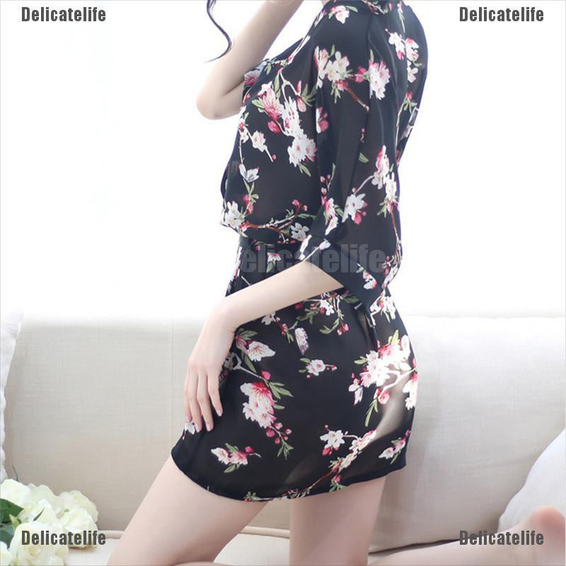 Áo choàng ngủ in họa tiết hoa quyến rũ cho nữ | WebRaoVat - webraovat.net.vn