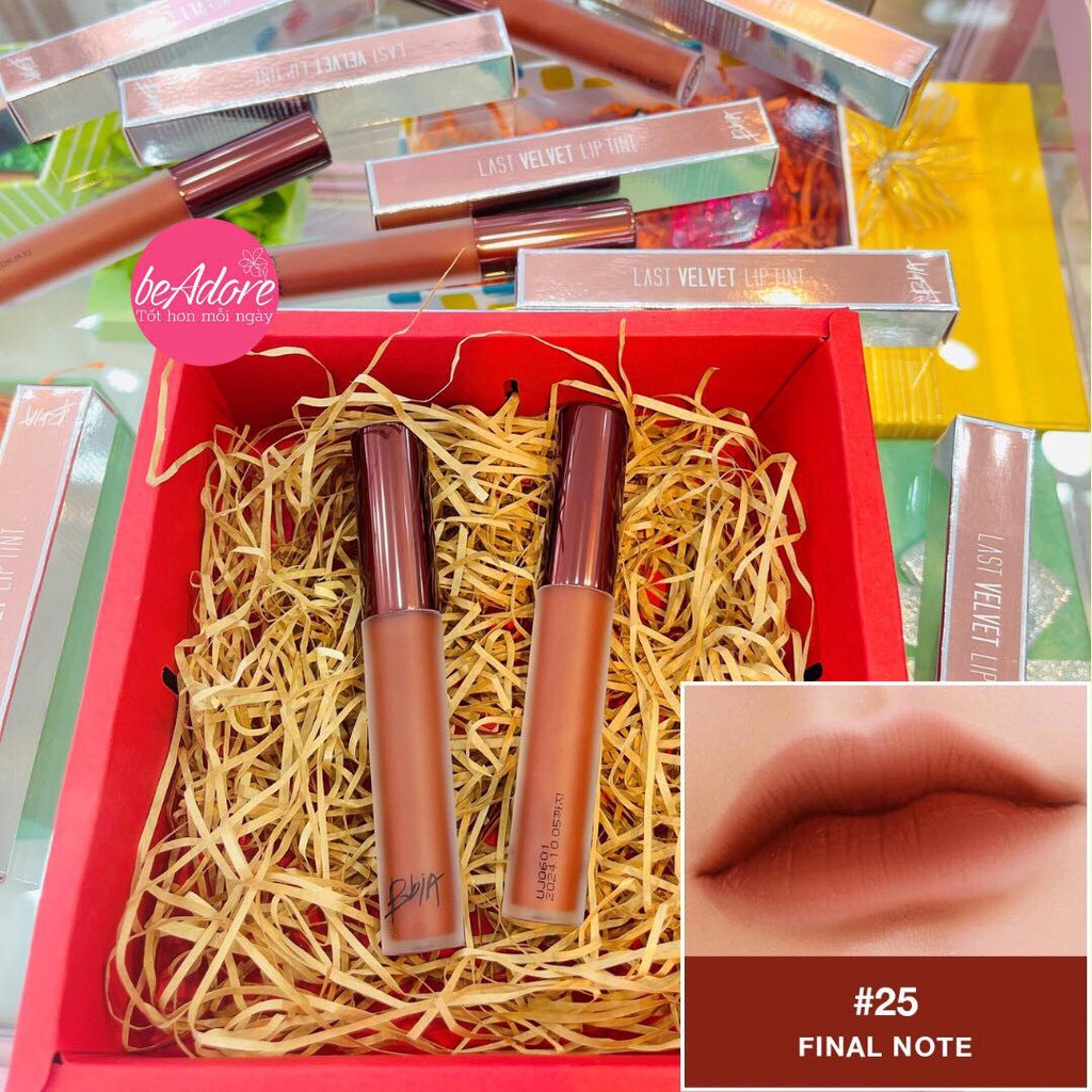 Son Kem Lì Bbia Last Velvet Lip Tint - 25 Final Note (Màu đỏ nâu đất)