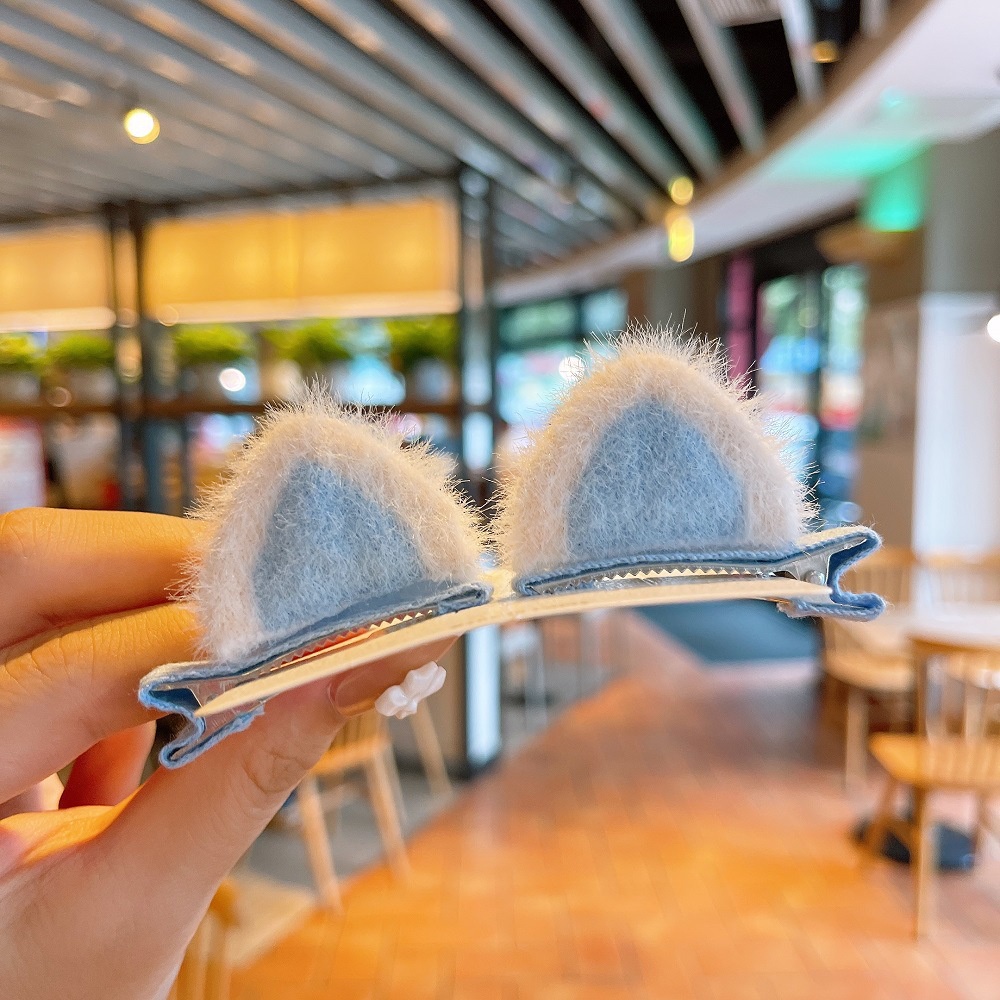 Kẹp tóc thiết kế tai mèo dễ thương dành cho bé gái