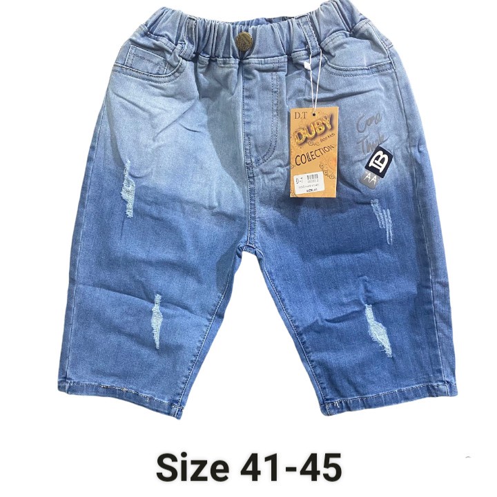 ( 18-55kg ) Quần  short jean bé trai vải mềm co giãn tốt size đại, đại cồ