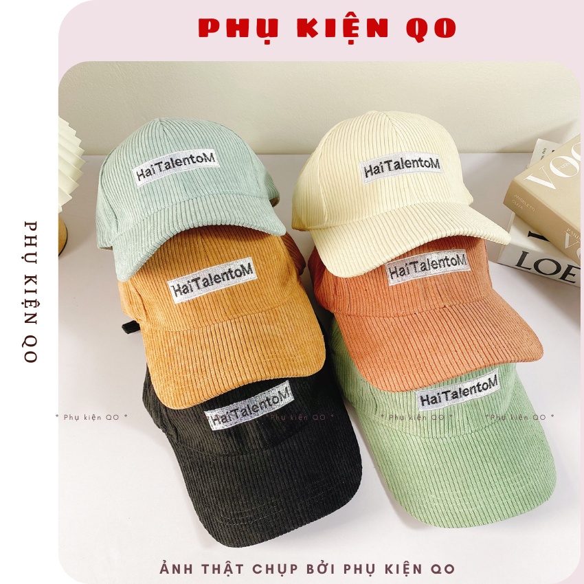 Mũ lưỡi trai , nón kết nhung tăm chữ Haitemon cá tính - CAP21