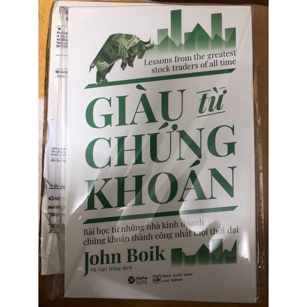 Sách - Giàu từ chứng khoán - Alpha Books