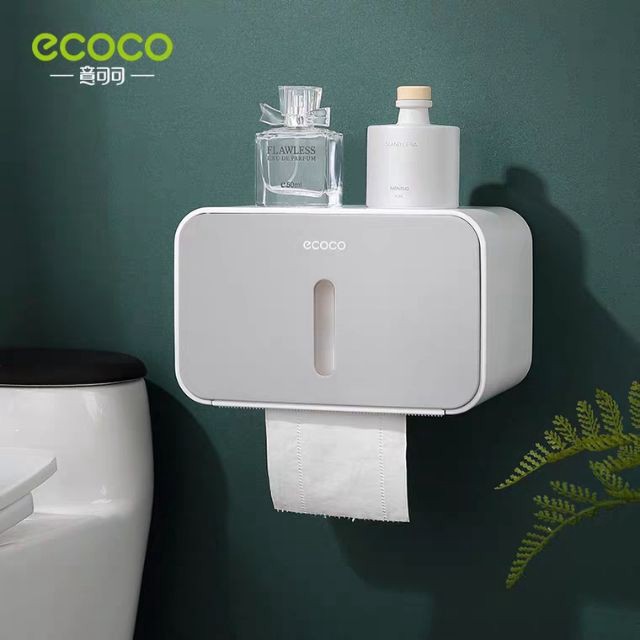 Hộp đựng giấy vệ sinh ECOCO chống thấm nước, không cần khoan tường 1903 TA