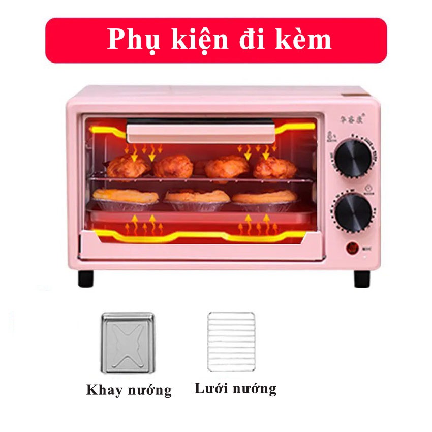 Lò Nướng, Lò Nướng Mini, Nướng Bánh, Nướng Thịt Hẹn Giờ Nhỏ Gọn, Tiện Lợi, Đa Năng LEON OFFICIAL