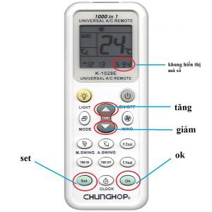 Điều khiển Remote tất cả máy lạnh hiện nay thay thế khi bị hư Remote cũ   B187