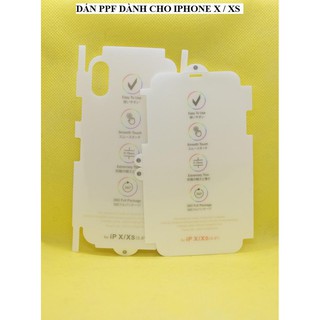 Dán Dẻo PPF Iphone X , Xs Nhỏ Miếng Dán PPF Mặt Trước , Mặt Sau Cao Cấp Có Viền