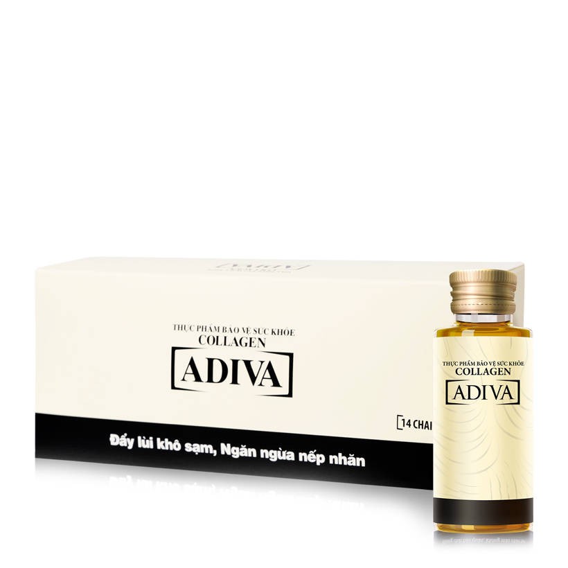 Collagen Adiva nước uống đẹp da chống lão hóa (Hộp 14 chai 30ml)