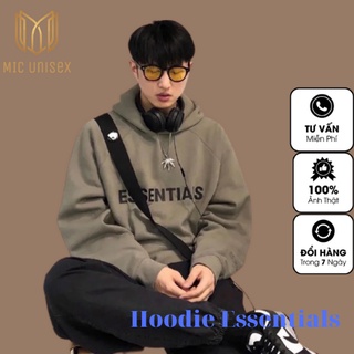 Áo Hoodie Nam Essentials, Áo Khoác Nỉ Bông Cotton có Mũ