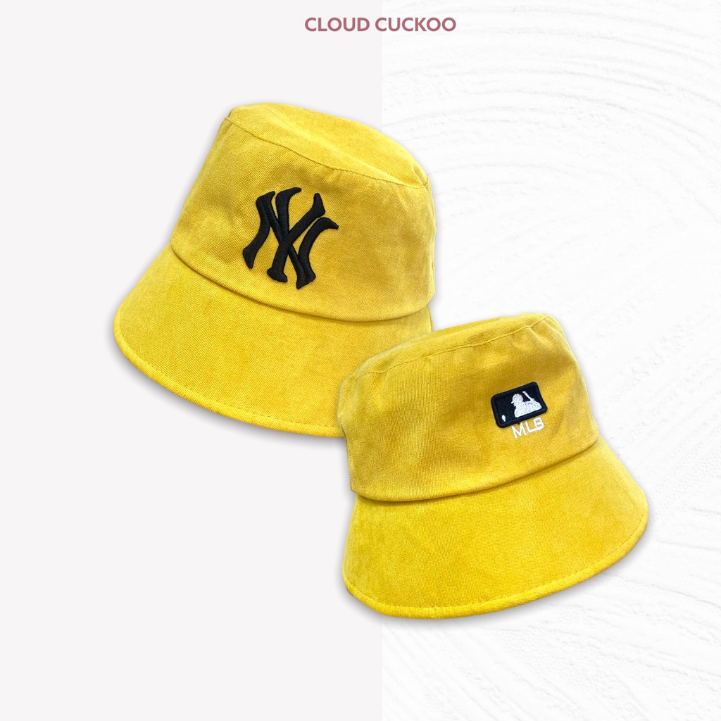 Mũ Bucket Hat Xô Nhung Gân Tăm Thêu Chữ NY Tinh Tế Hàng Loại 1 - Mã Số: MBK0508