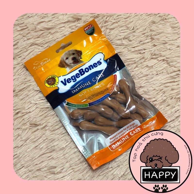 Xương thưởng mềm Vegebones 60gr cho chó / Bánh thưởng xương gặm Soft bones cho cún - Tạp Hoá Thú Cưng Happy