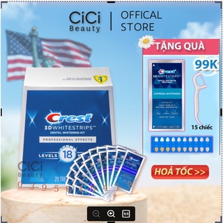 Full Liệu trình 20 ngày (20 gói) miếng dán trắng răng Crest Professional Effects