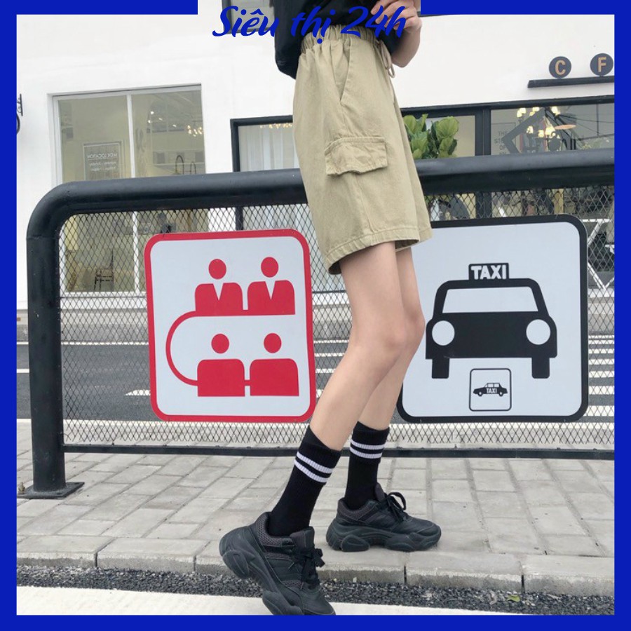 Quần đùi kaki có nắp túi, quần short nam nữ ống rộng thoải mái Siêu thị 24giờ QH.50 | BigBuy360 - bigbuy360.vn