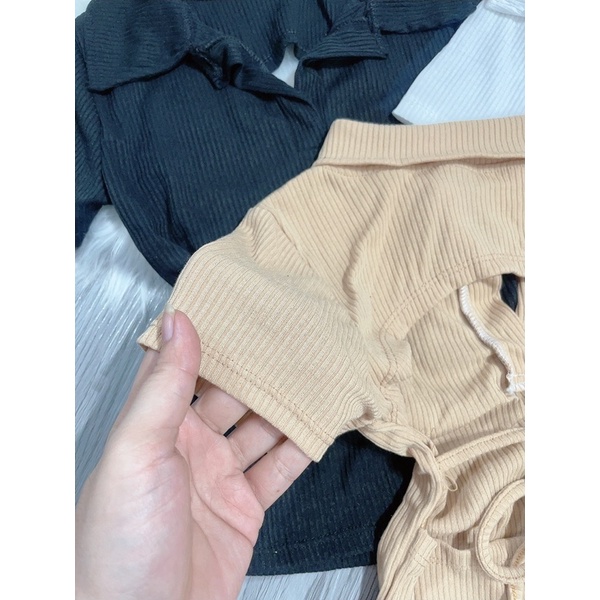 áo cổ trụ hở lưng - áo cột nơ lưng - carotshop | BigBuy360 - bigbuy360.vn