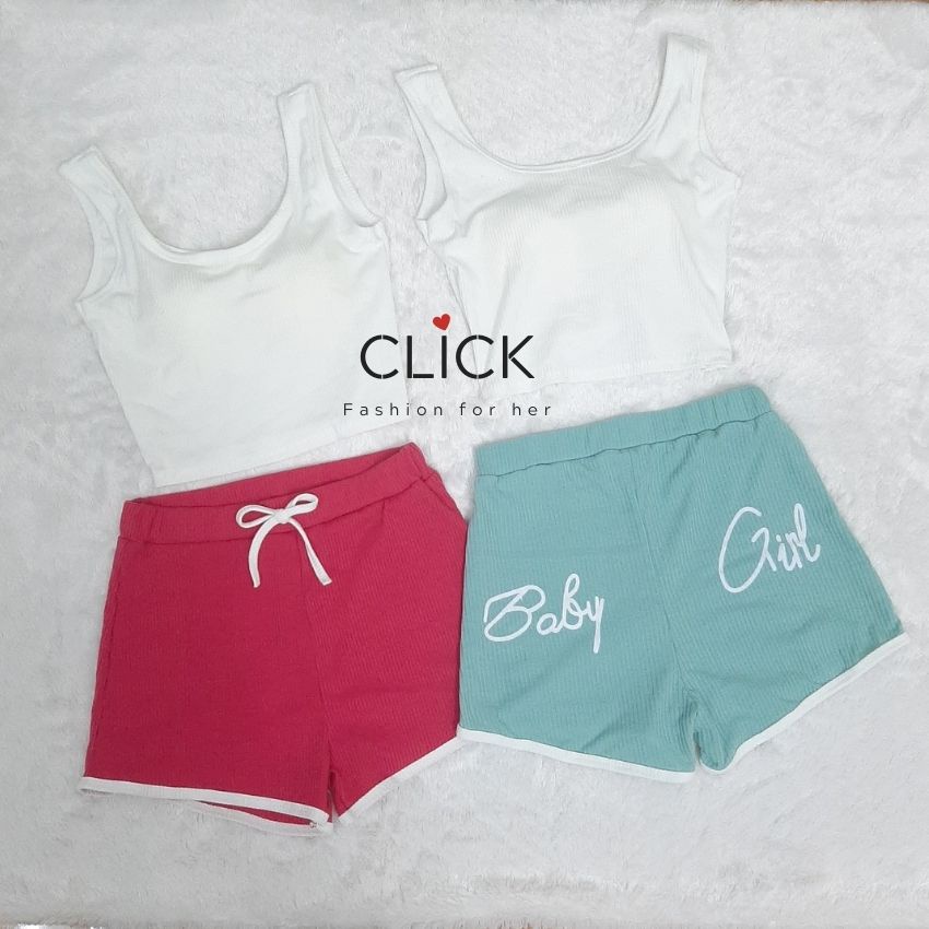 Bộ Mặc Nhà Nữ Thun Cotton Gân Freesize 43-53kg Click Boutique CB175 | BigBuy360 - bigbuy360.vn