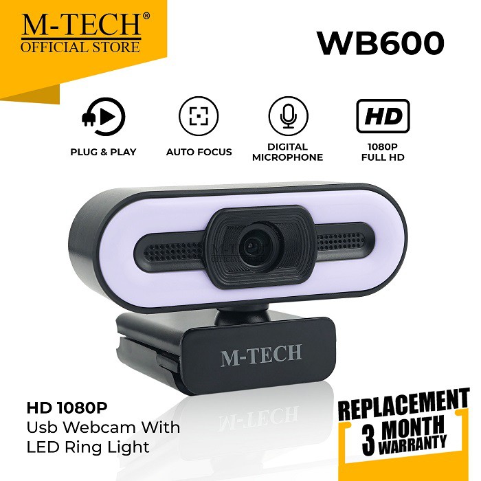 Webcam M-TECH WB600 / WB-600 Full HD 1080P Kèm Micro | BigBuy360 - bigbuy360.vn
