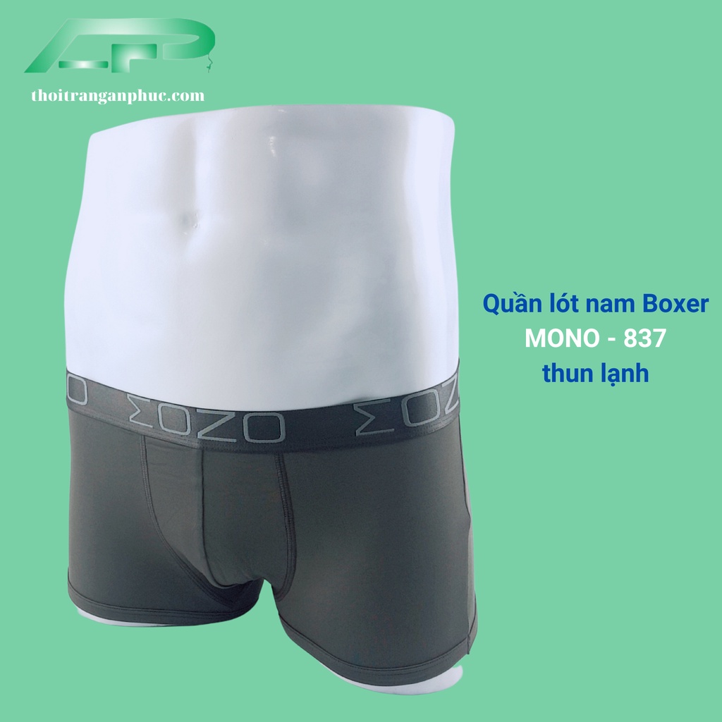 Quần lót nam boxer thun lạnh cao cấp MONO - 837 quần sịp đùi co giãn thông thoáng thoải mái